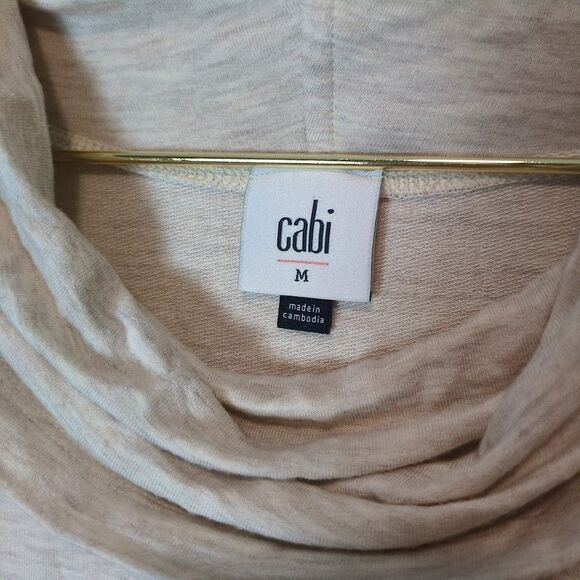 CAbi Womens Sawyer Cowl Neck Long Sleeve Top Size Med Cream - Picture 3 of 6